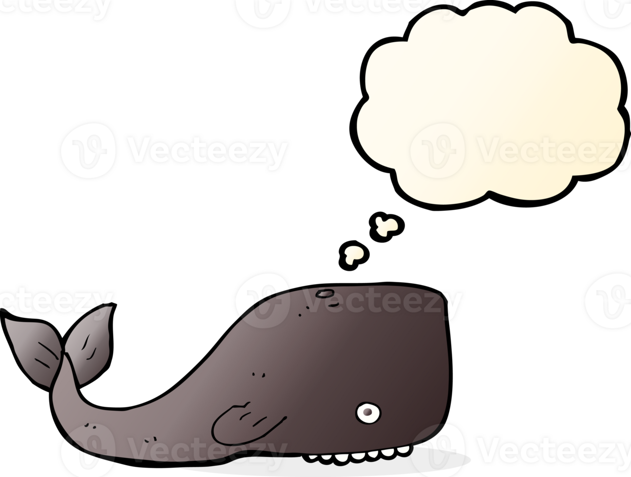 cartoon whale with thought bubble png