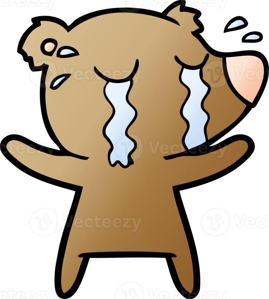 crying bear cartoon chraracter png
