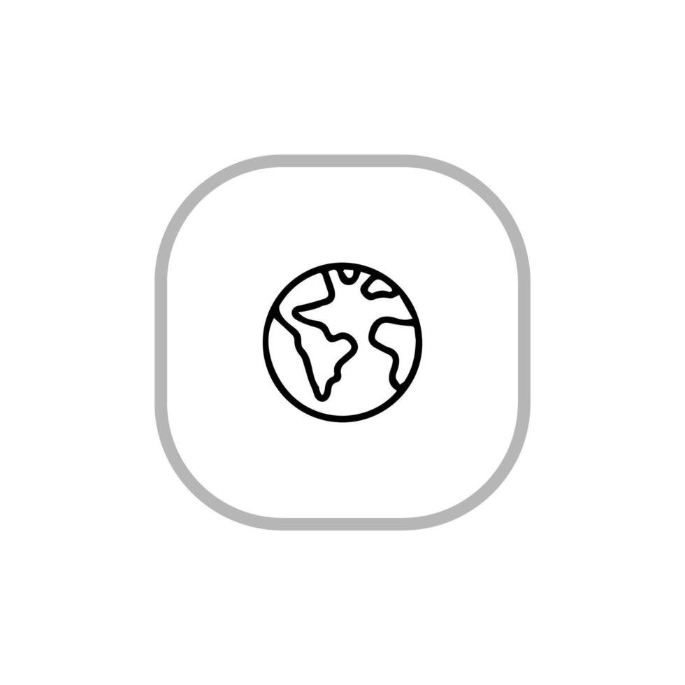 World planet icon outline style vector
