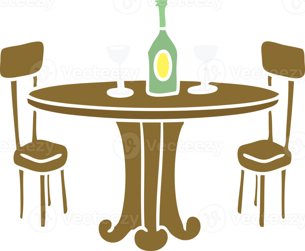 hand drawn cartoon doodle dinner table and drinks png