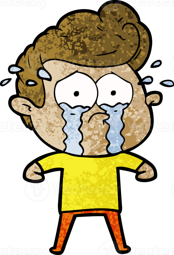 cartoon crying man png