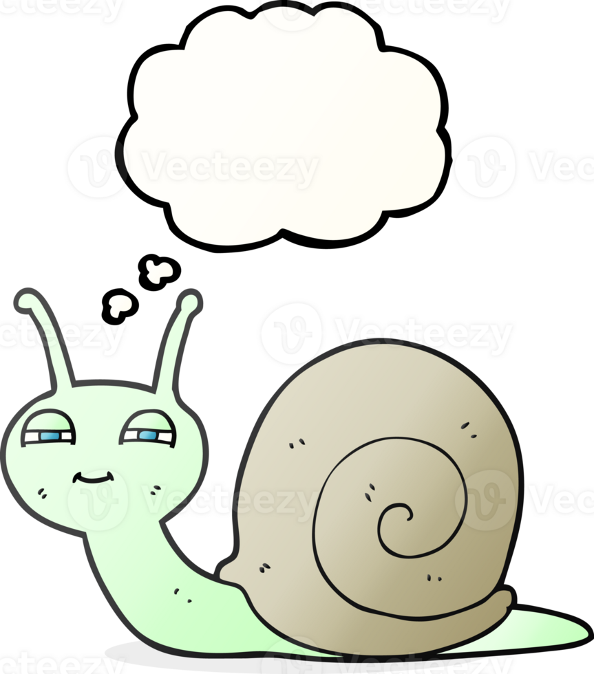 hand drawn thought bubble cartoon cute snail png