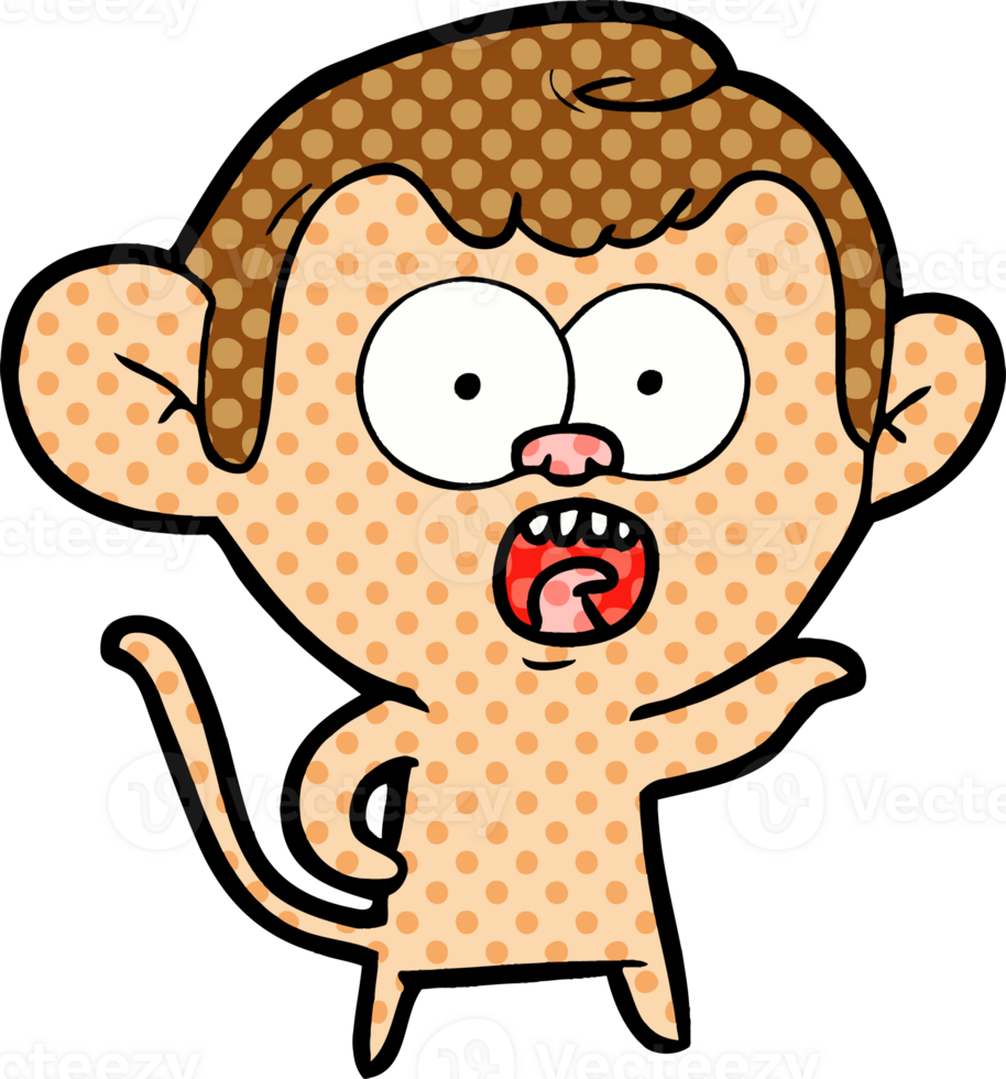 cartoon shocked monkey png