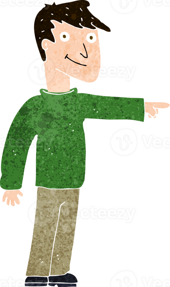 cartoon man pointing png