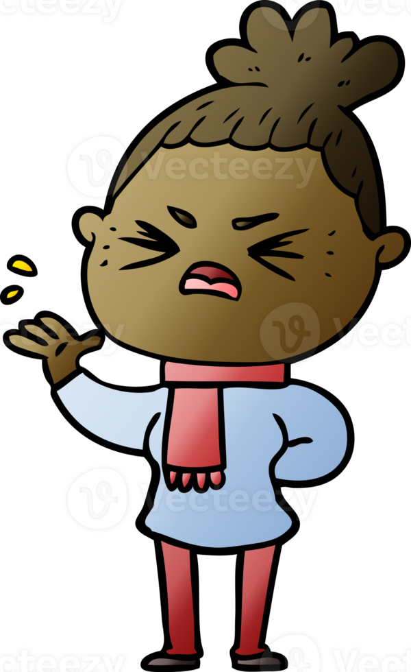 cartoon angry woman png
