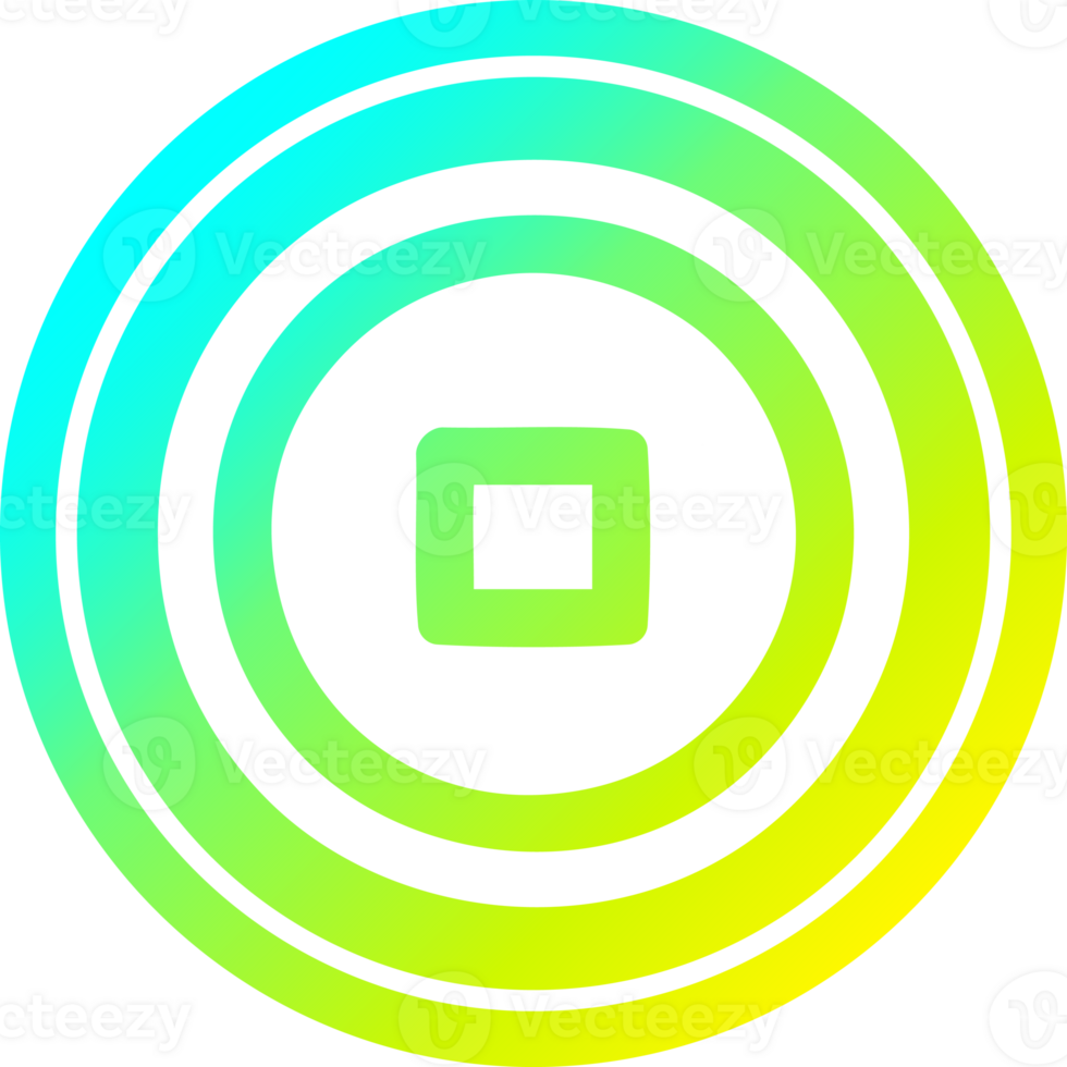 stop button circular icon with cool gradient finish png