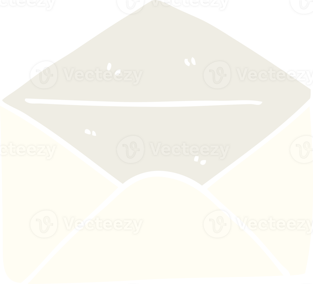 flat color illustration cartoon envelope png