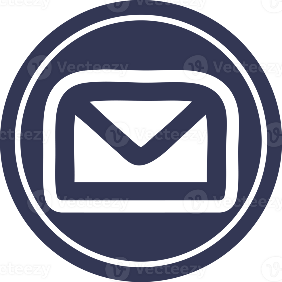 envelope letter circular icon symbol png