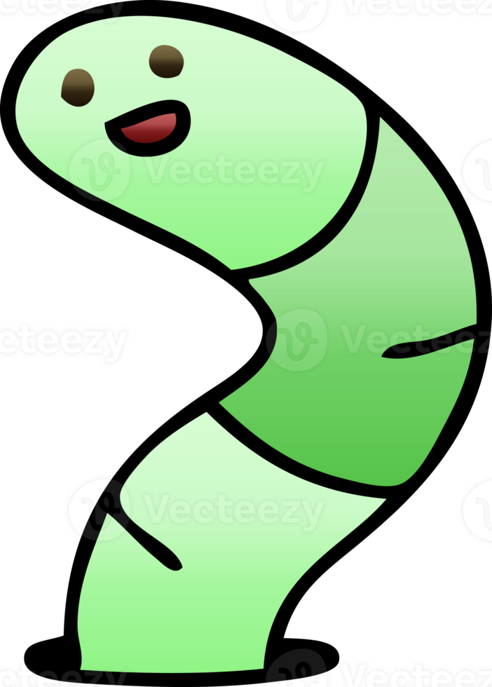 gradient shaded quirky cartoon snake png