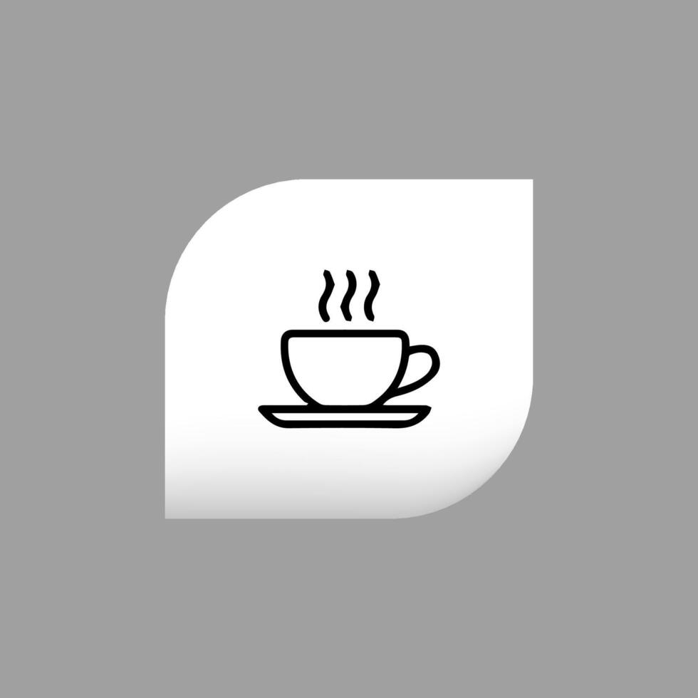 Coffee cup icon outline style vector