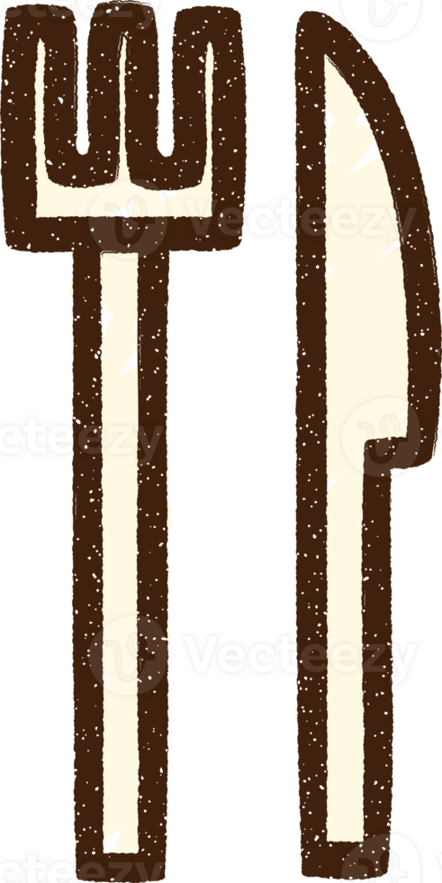 Cutlery Chalk Drawing png