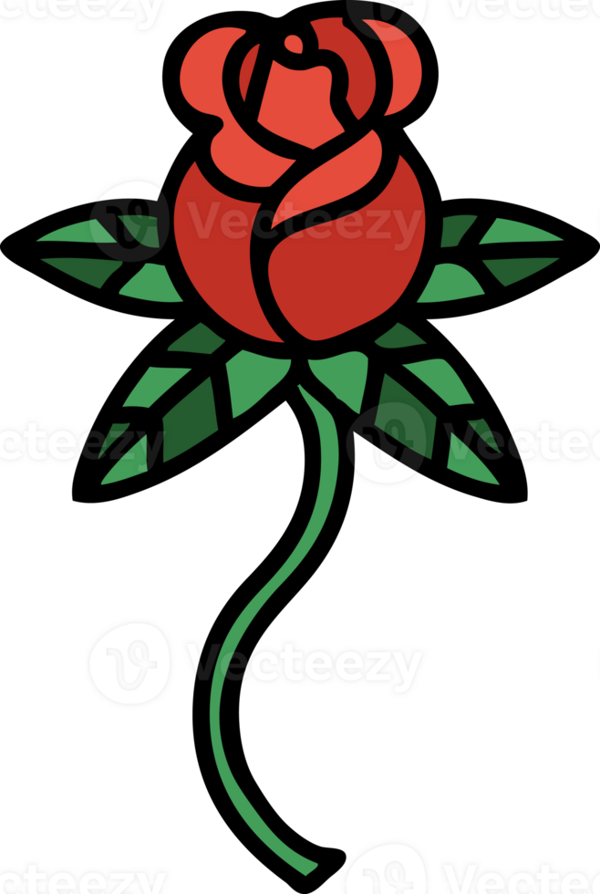 tattoo in traditional style of a flower png
