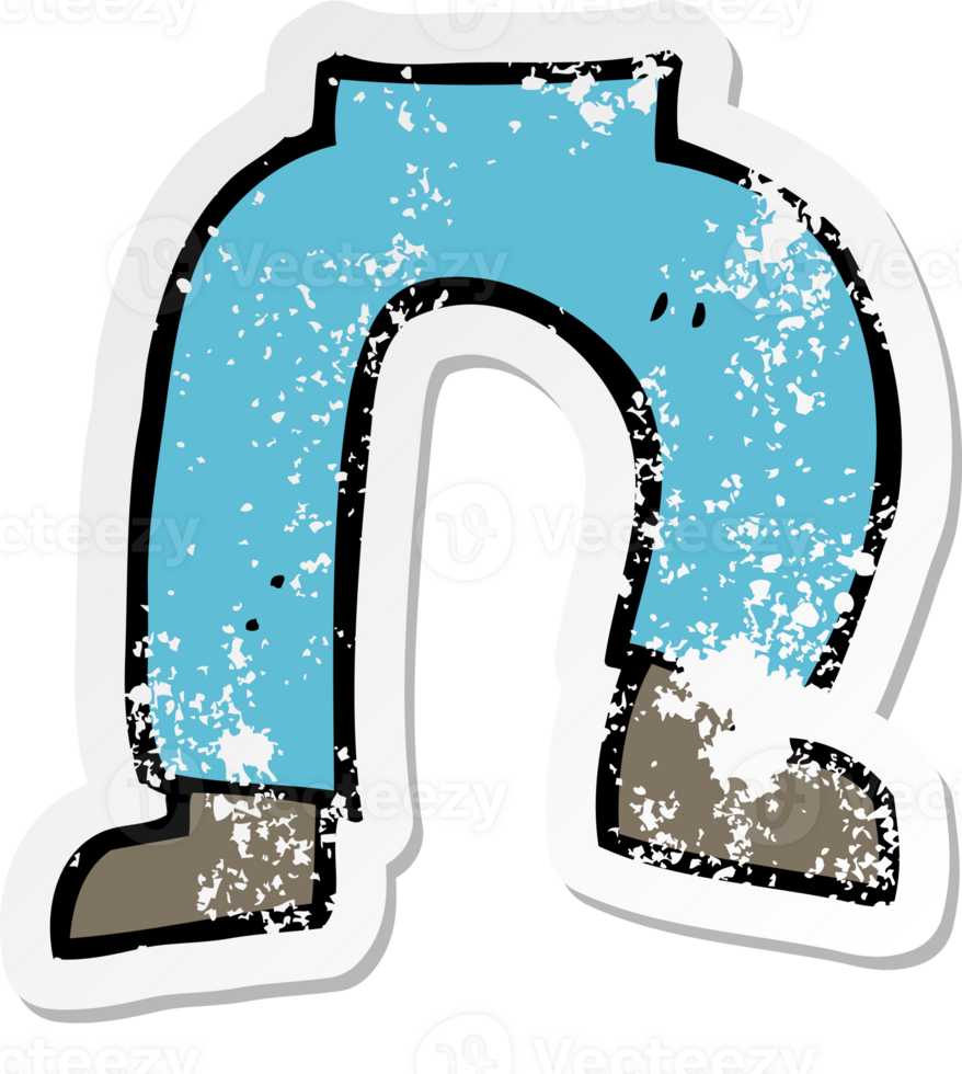 retro distressed sticker of a cartoon legs png