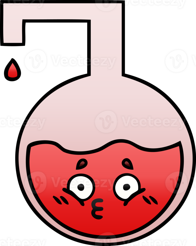 gradient shaded cartoon of a science experiment png