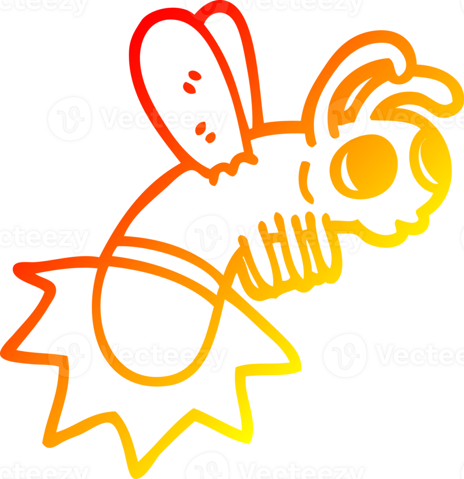 warm gradient line drawing of a cartoon glow bug png