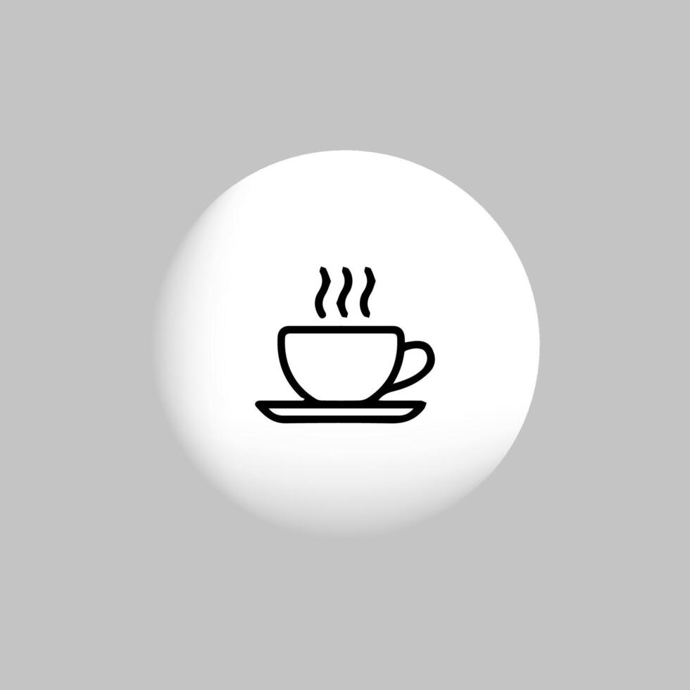 Coffee cup icon outline style vector