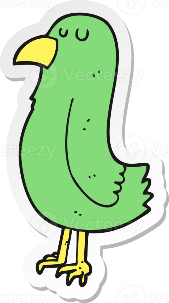 sticker of a cartoon parrot png