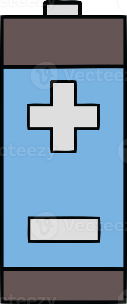 cute cartoon of a electrical battery png