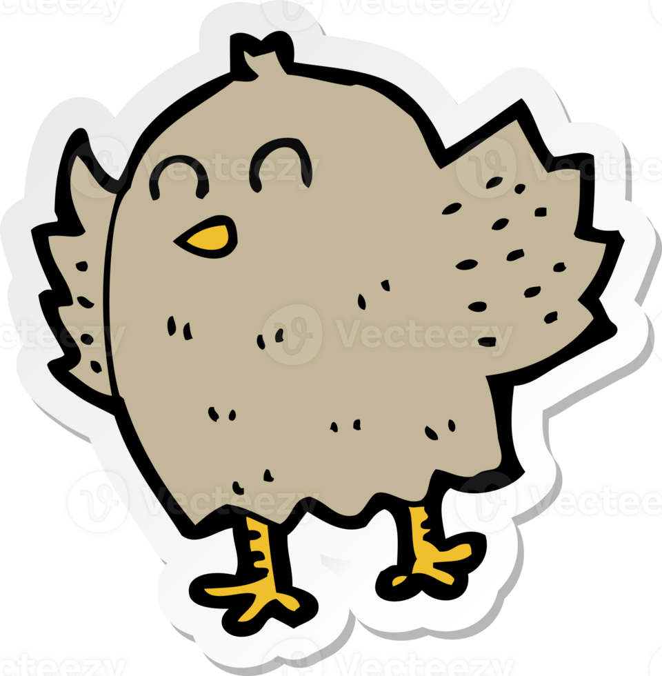 sticker of a cartoon bird png