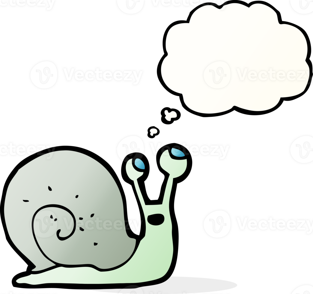 cartoon snail with thought bubble png
