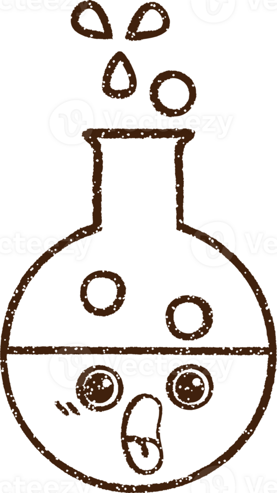 Science Experiment Charcoal Drawing png