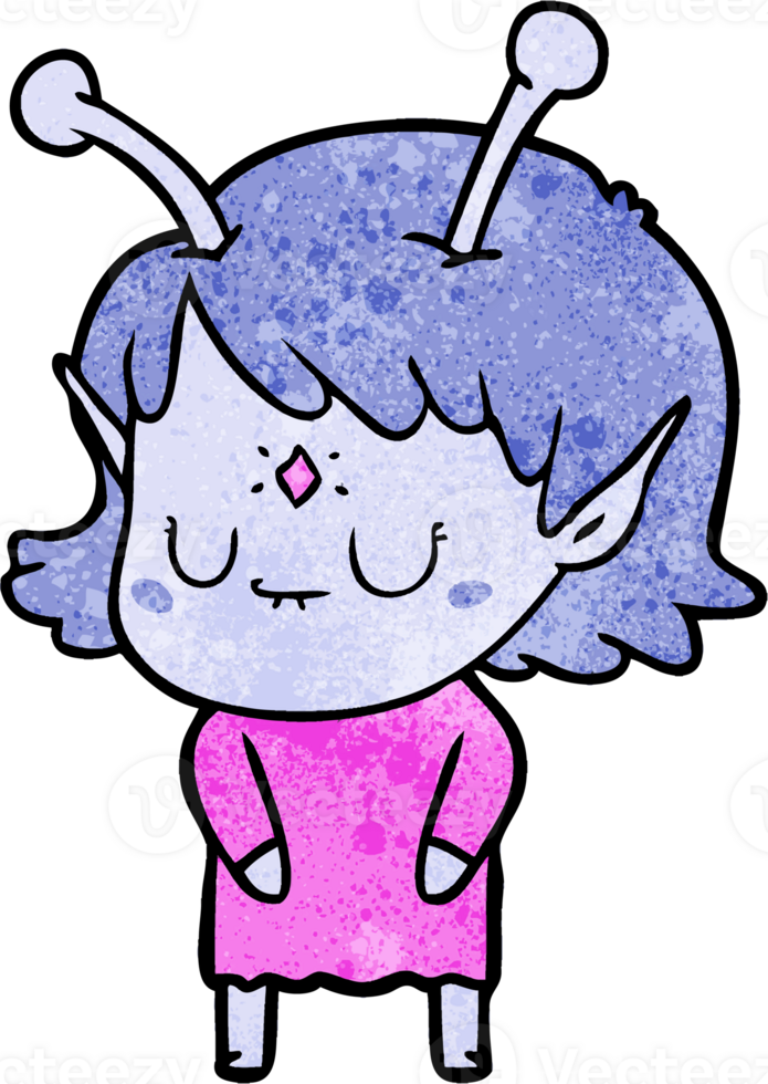 cartoon alien girl png