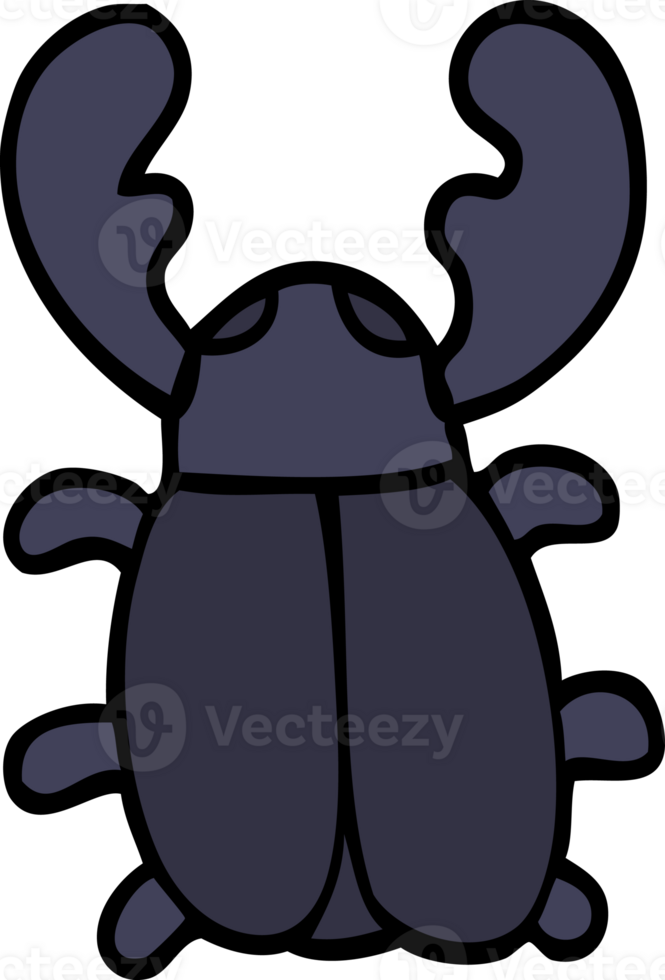 cartoon doodle huge beetle png