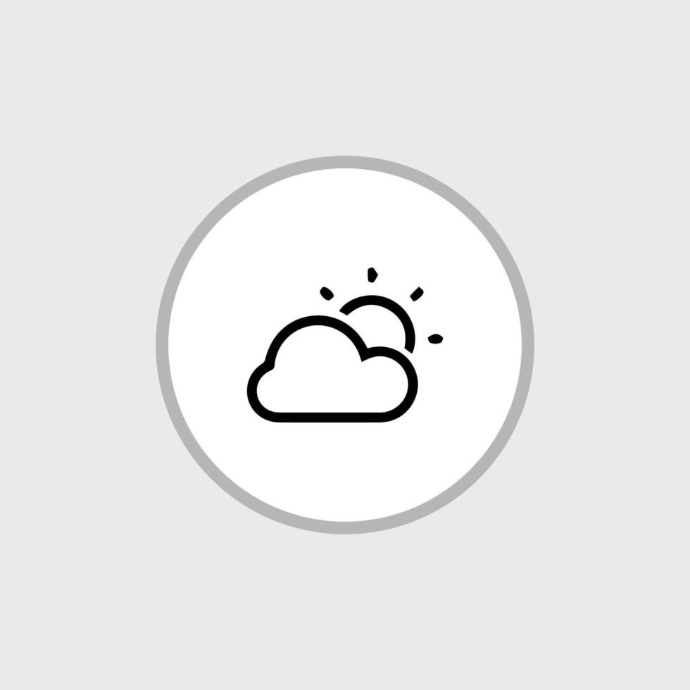 clima pronóstico contorno web icono vector