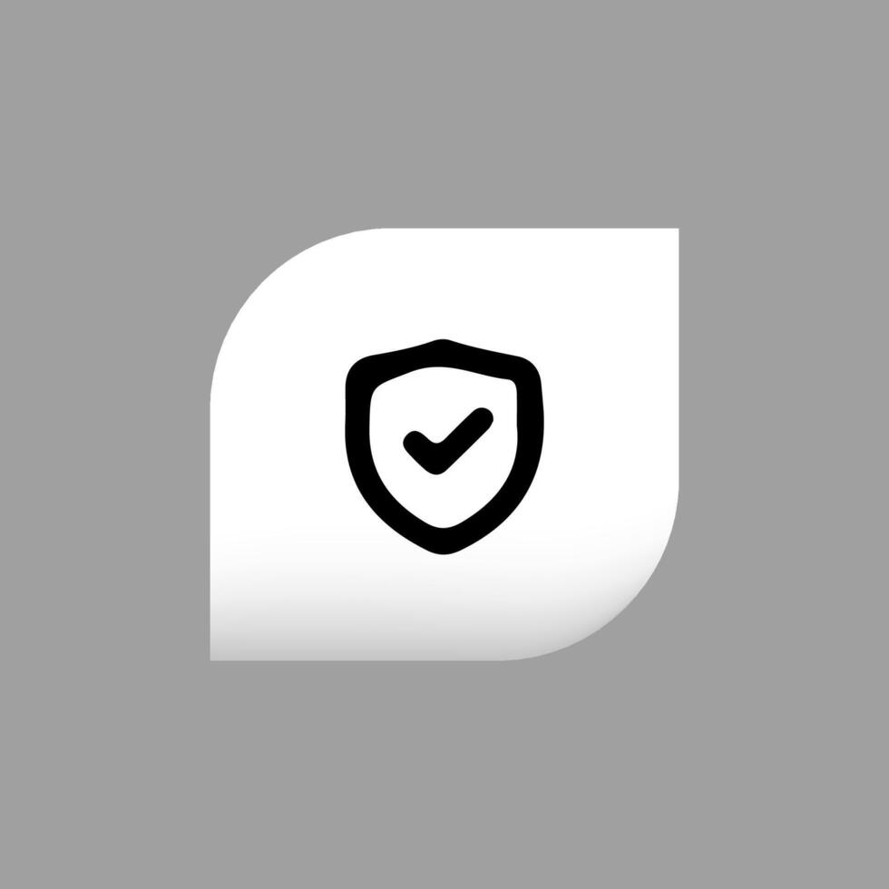 Shield check mark icon. Protection approve sign. Safe icon vector