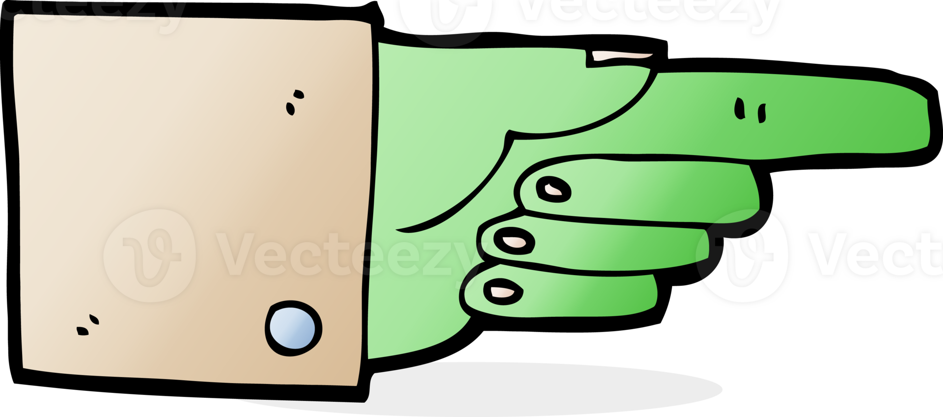 cartoon pointing zombie hand png