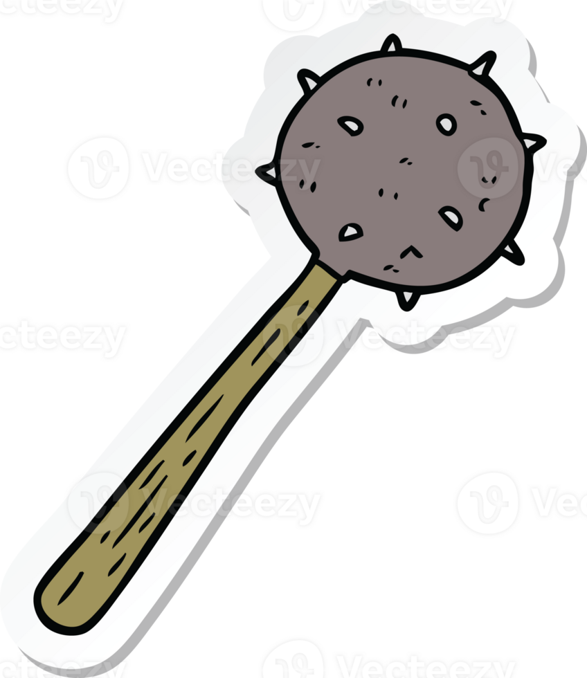 sticker of a cartoon mace png