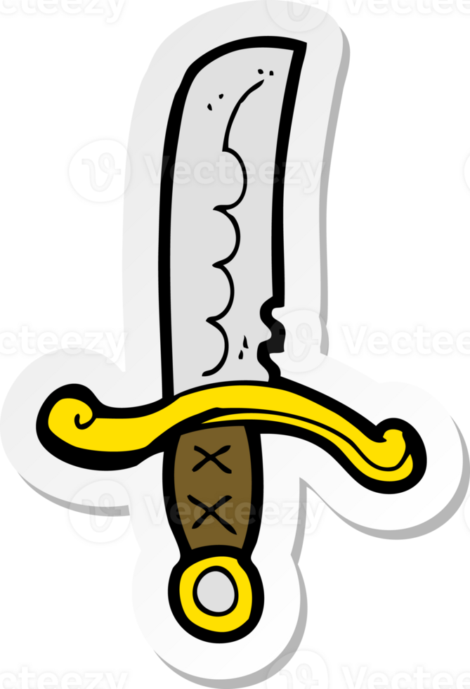 sticker of a cartoon sword png