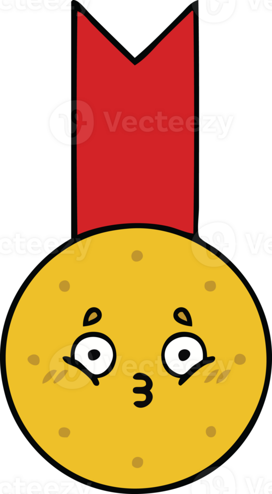 cute cartoon of a gold medal png