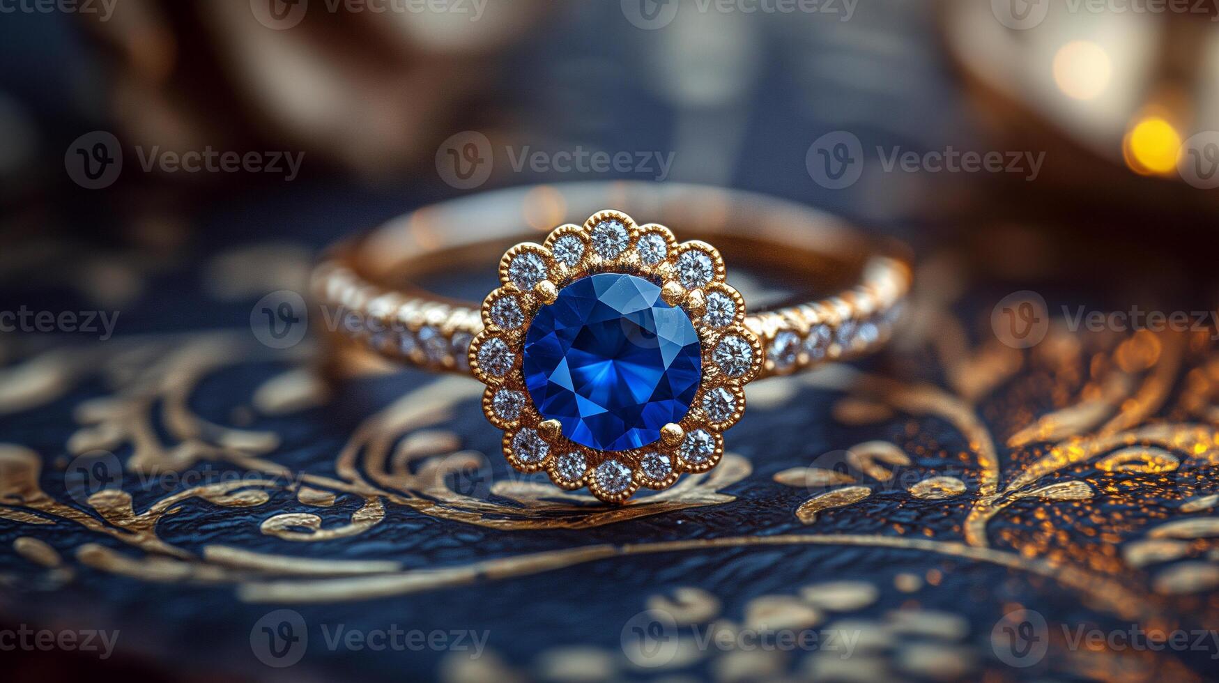 Blue sapphire ring photo