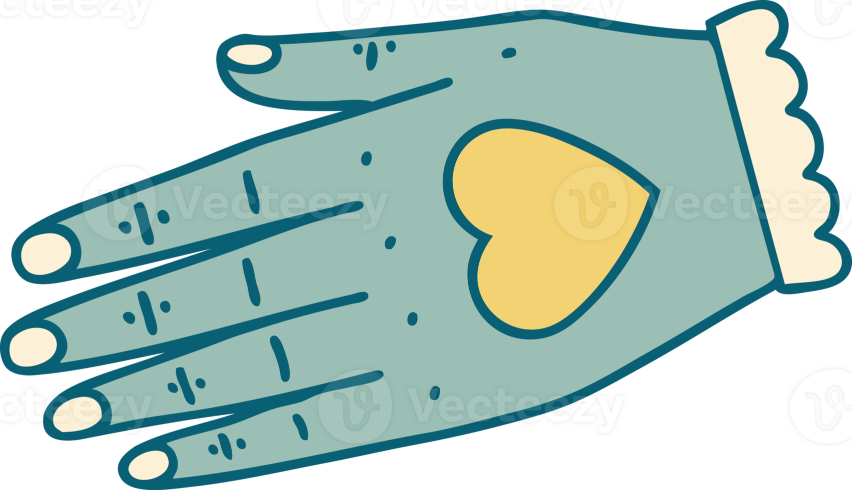 iconic tattoo style image of a hand png
