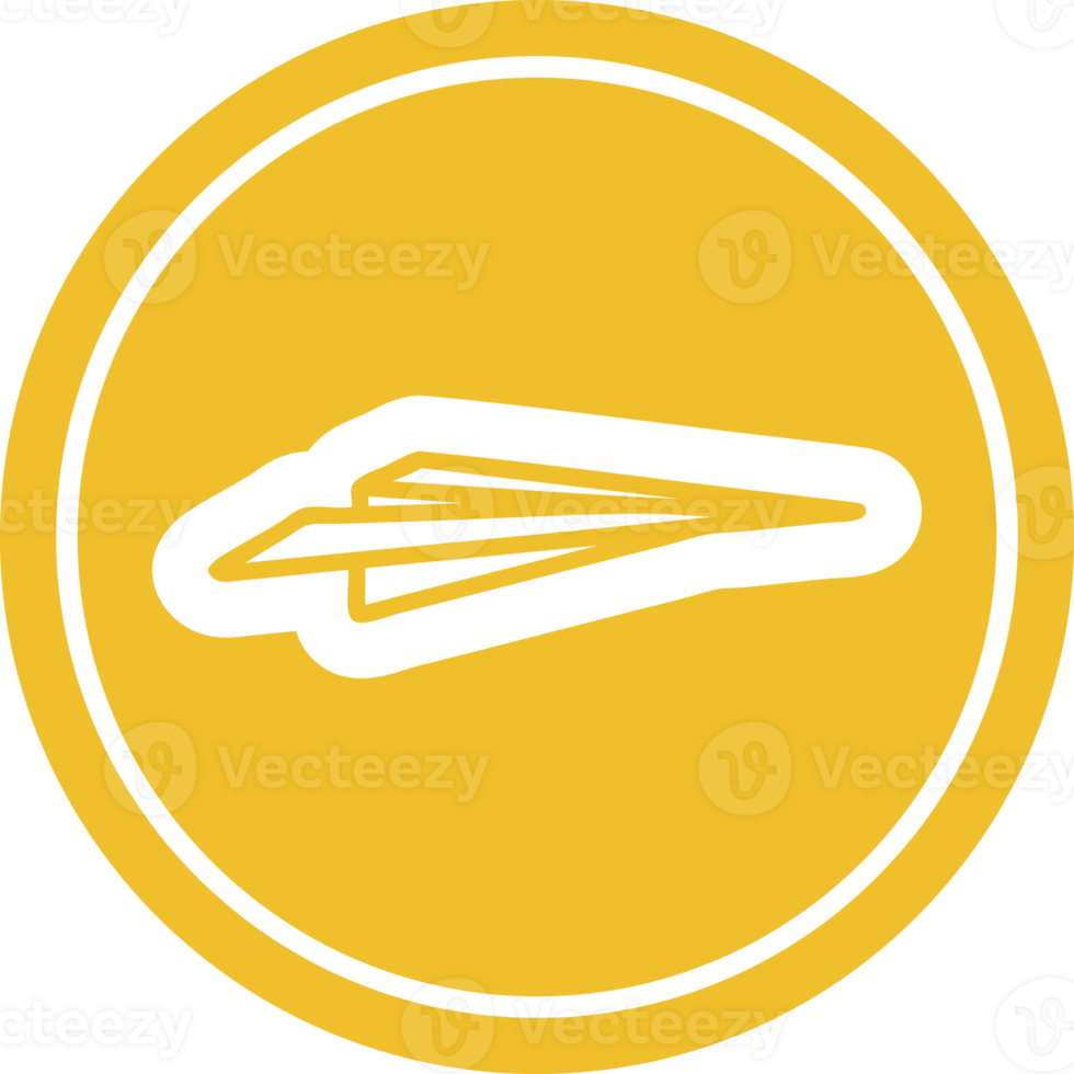 paper plane circular icon symbol png