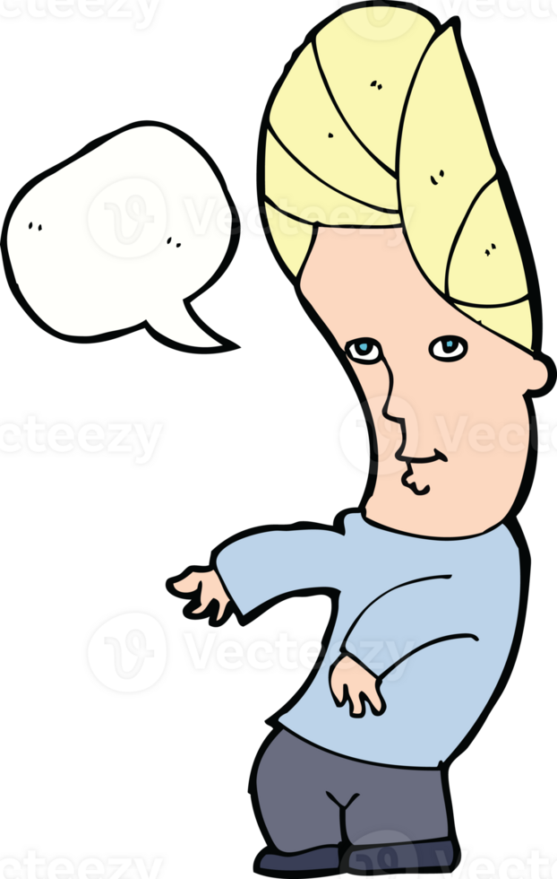 cartoon man with no worries with speech bubble png