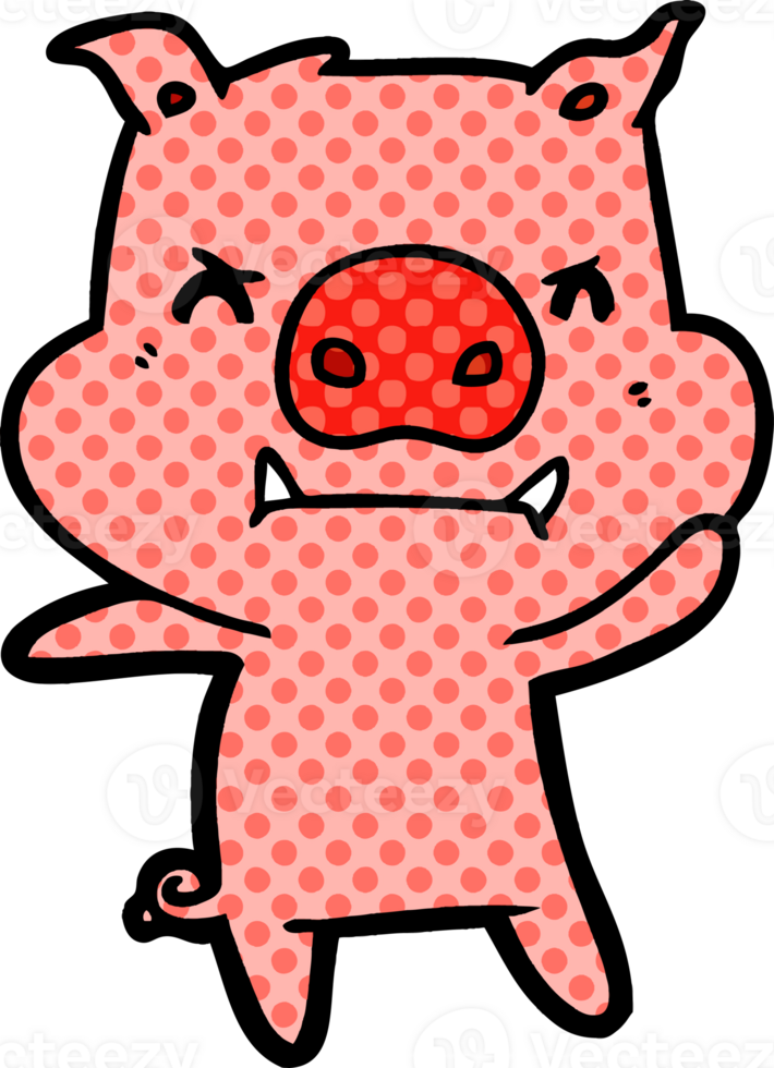 angry cartoon pig png