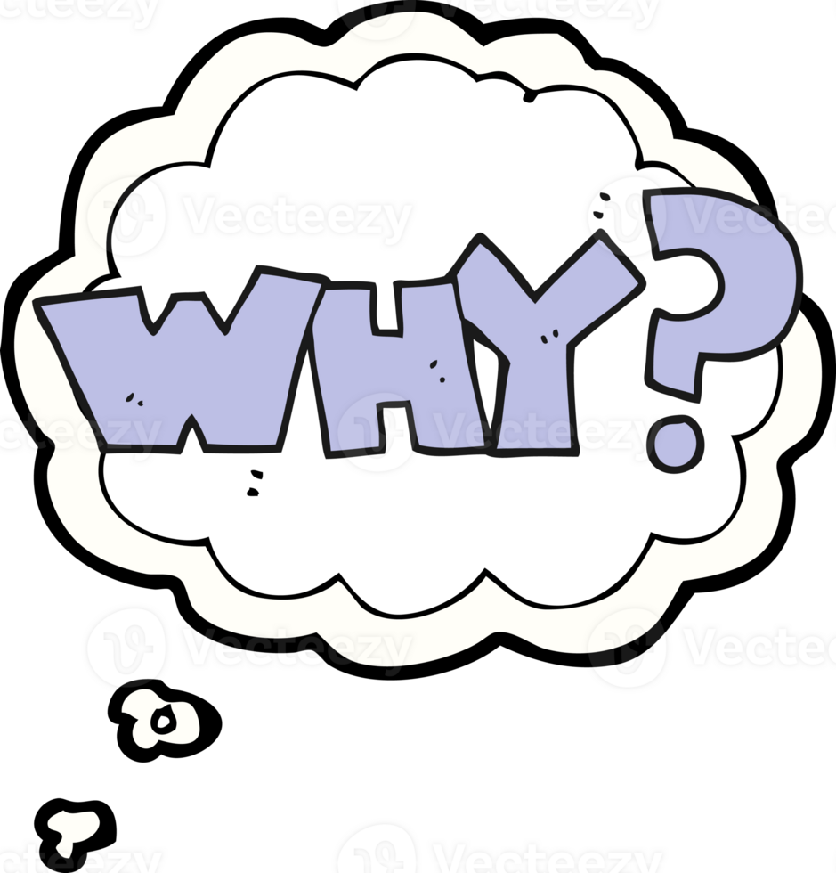 hand drawn thought bubble cartoon shout WHY png