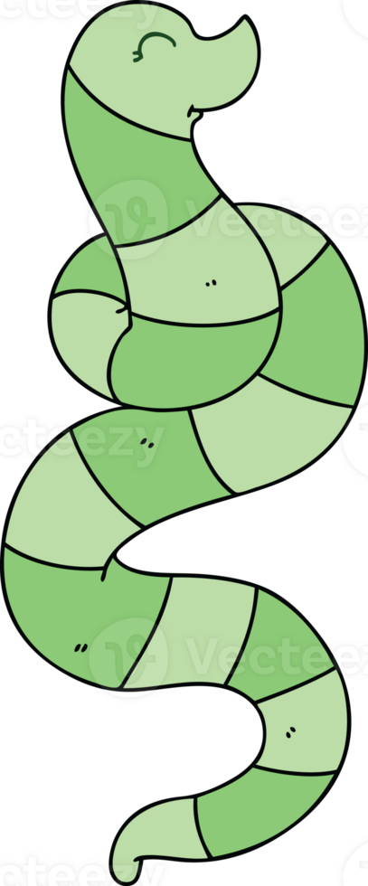 hand drawn quirky cartoon snake png