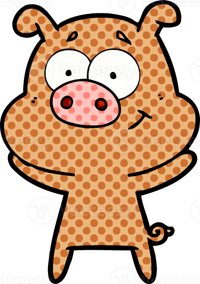 happy cartoon pig png