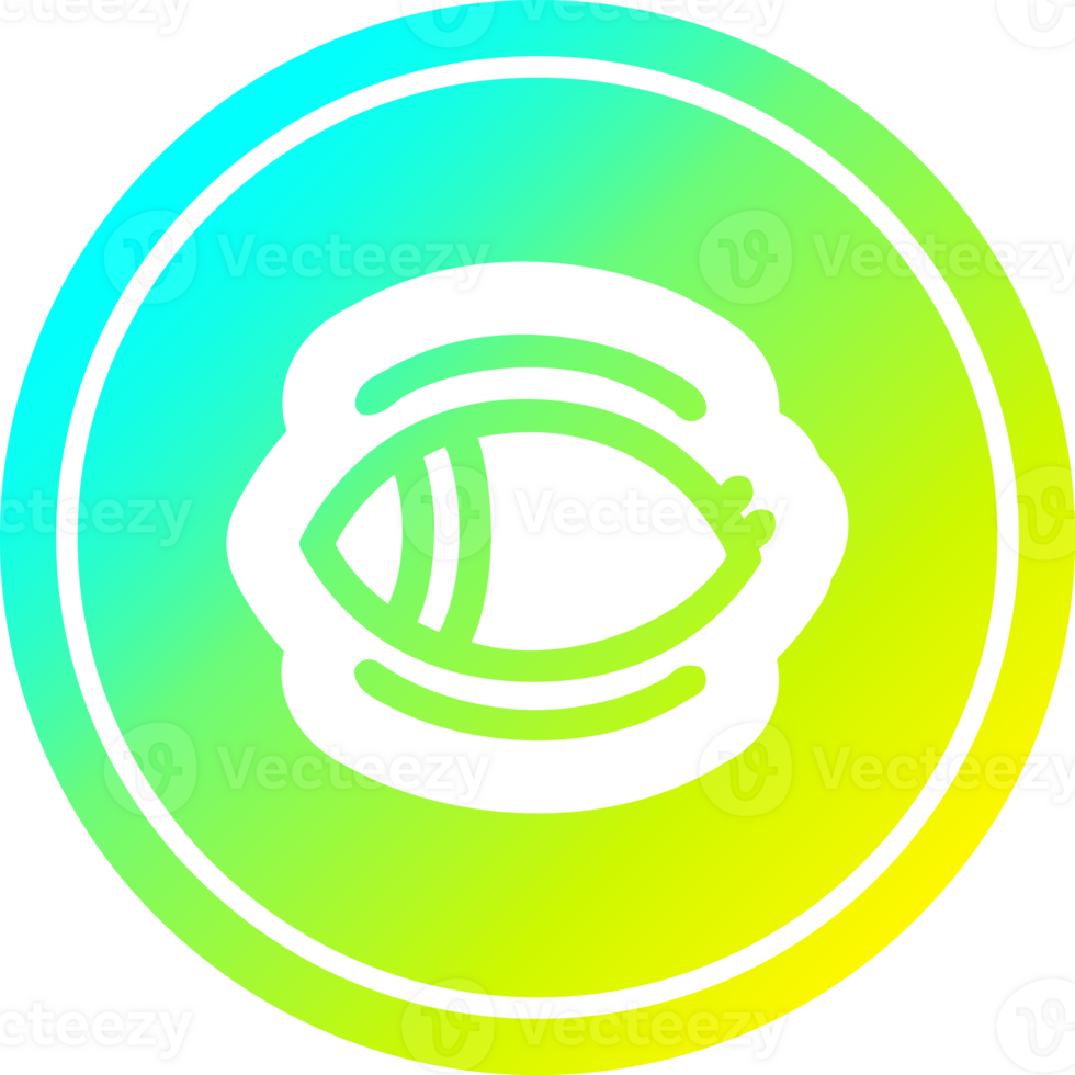 staring eye circular icon with cool gradient finish png