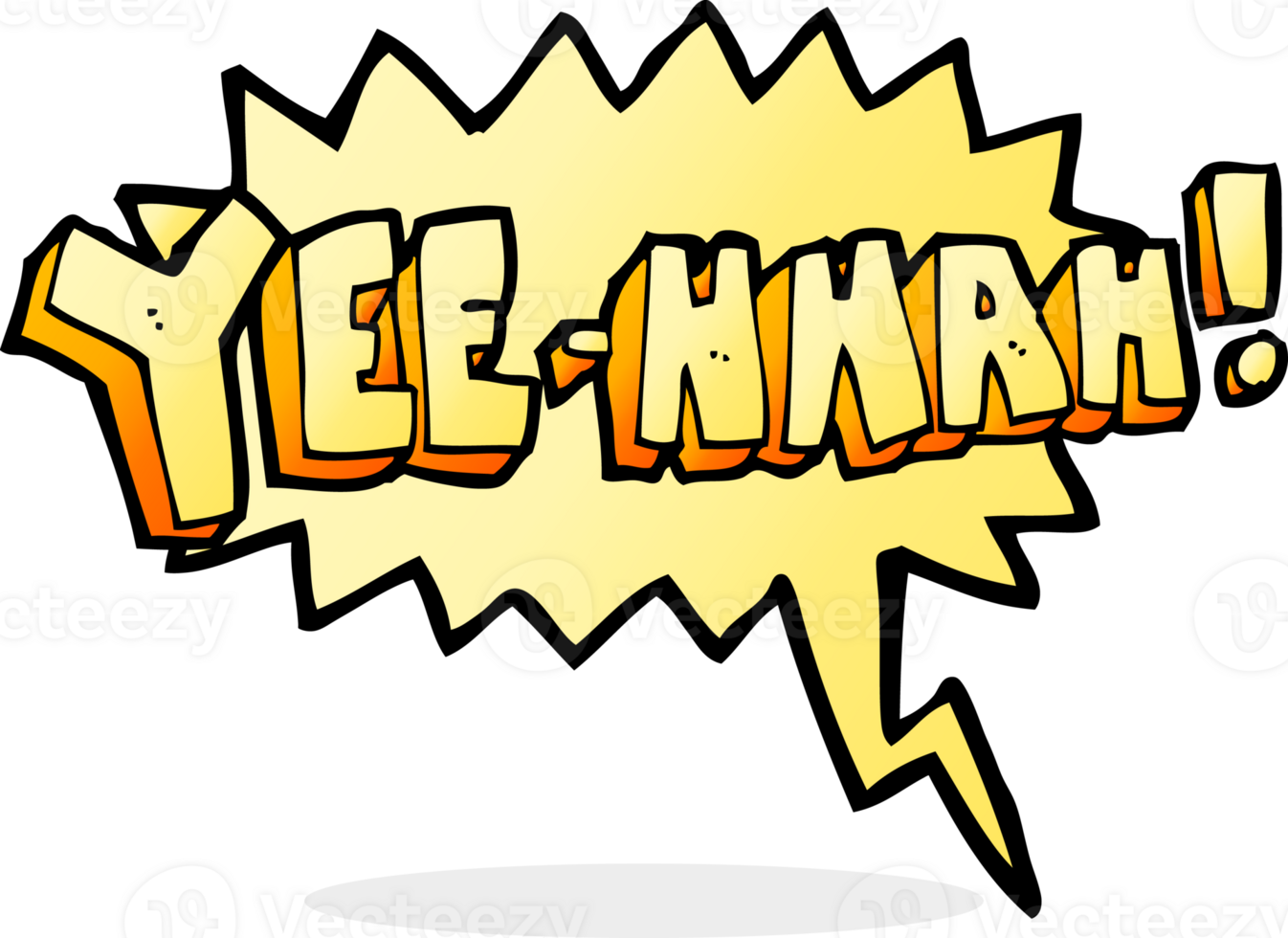 yee hah cartoon with speech bubble png