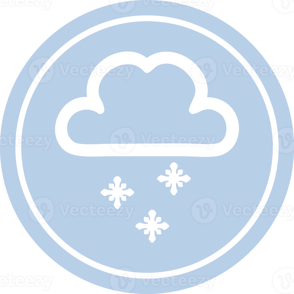 snow cloud circular icon symbol png