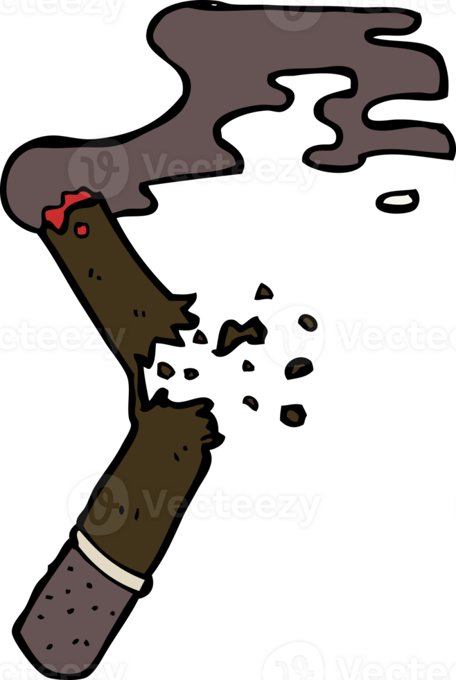 cartoon broken cigar png