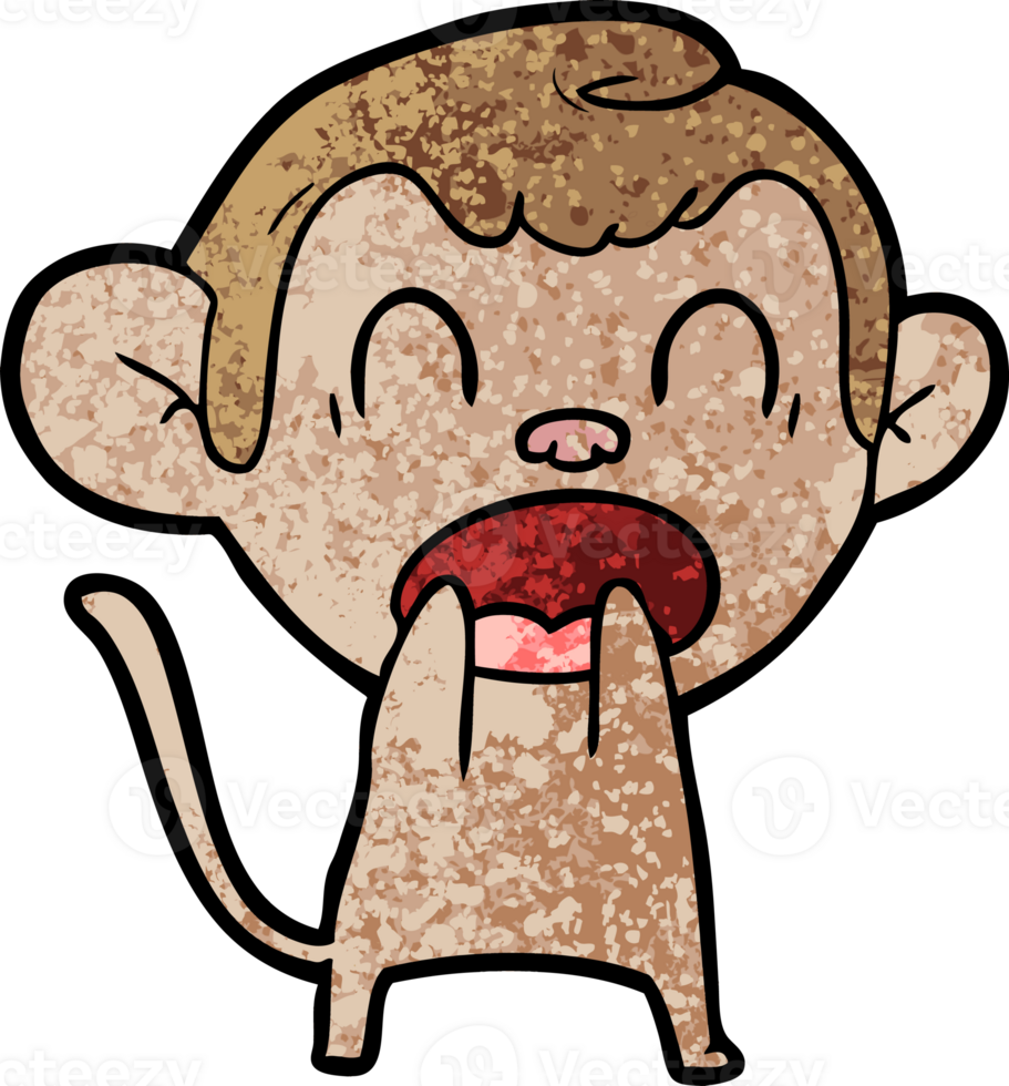 shouting cartoon monkey png