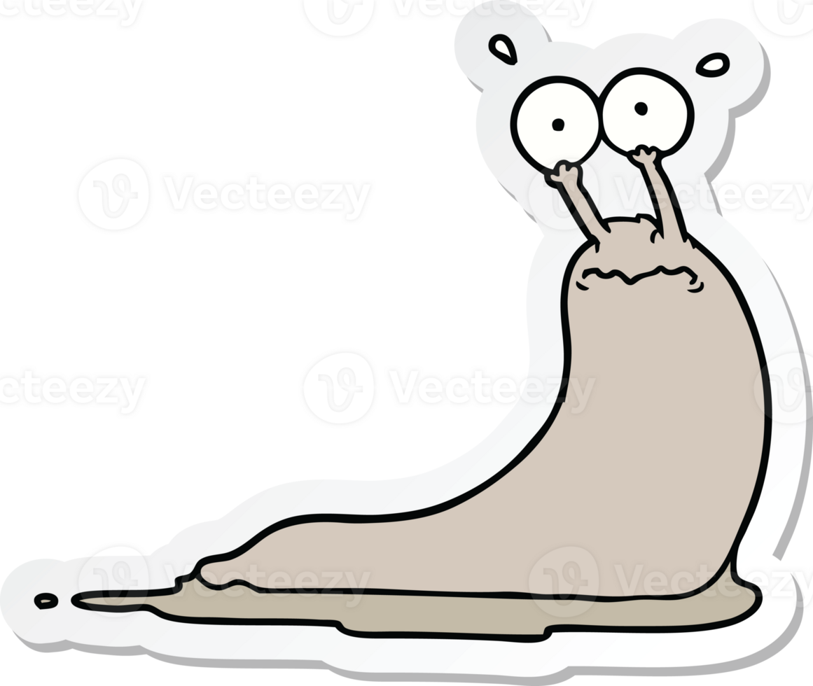 sticker of a cartoon slug png