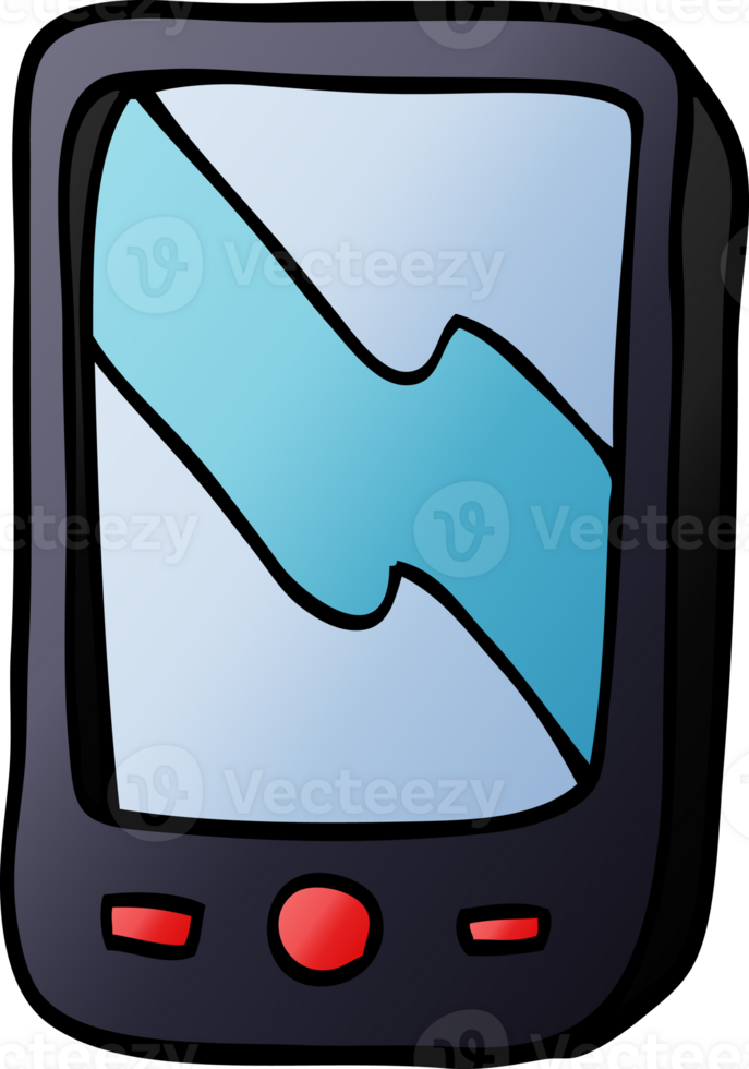 cartoon doodle mobile phone png