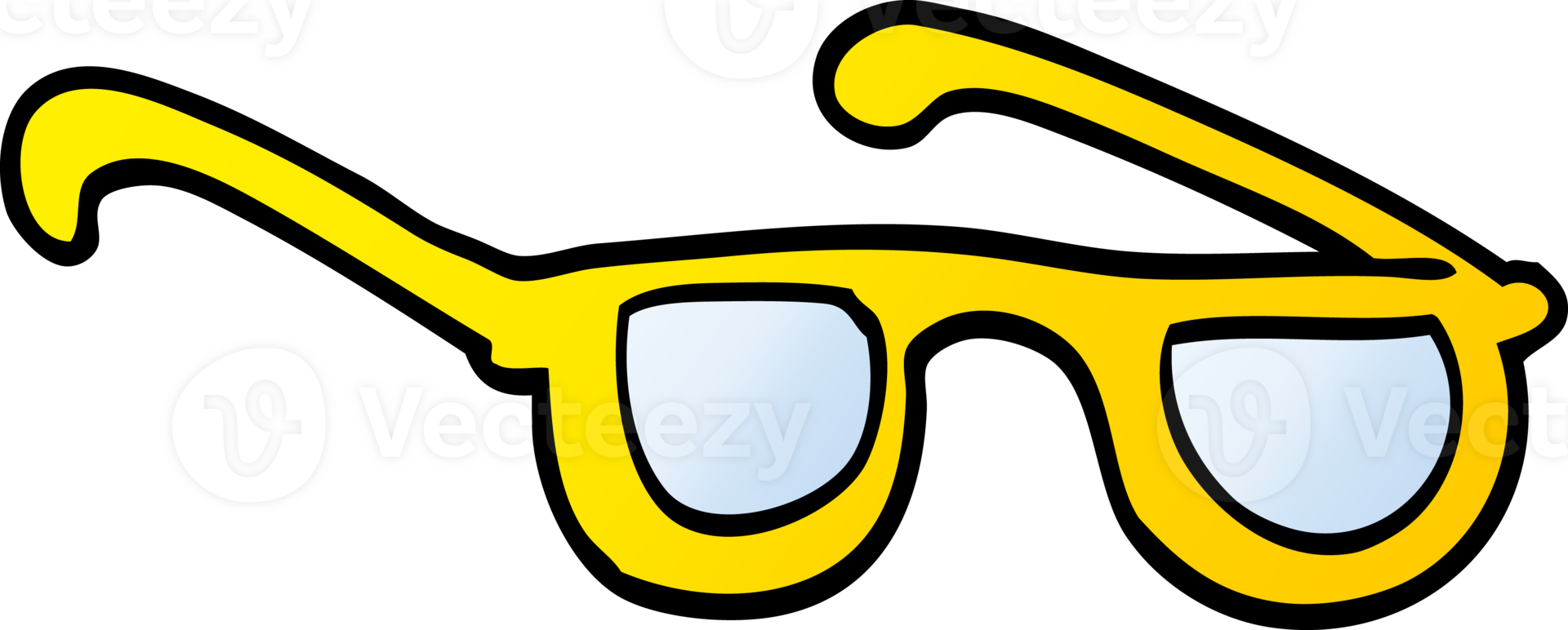 cartoon doodle glasses png