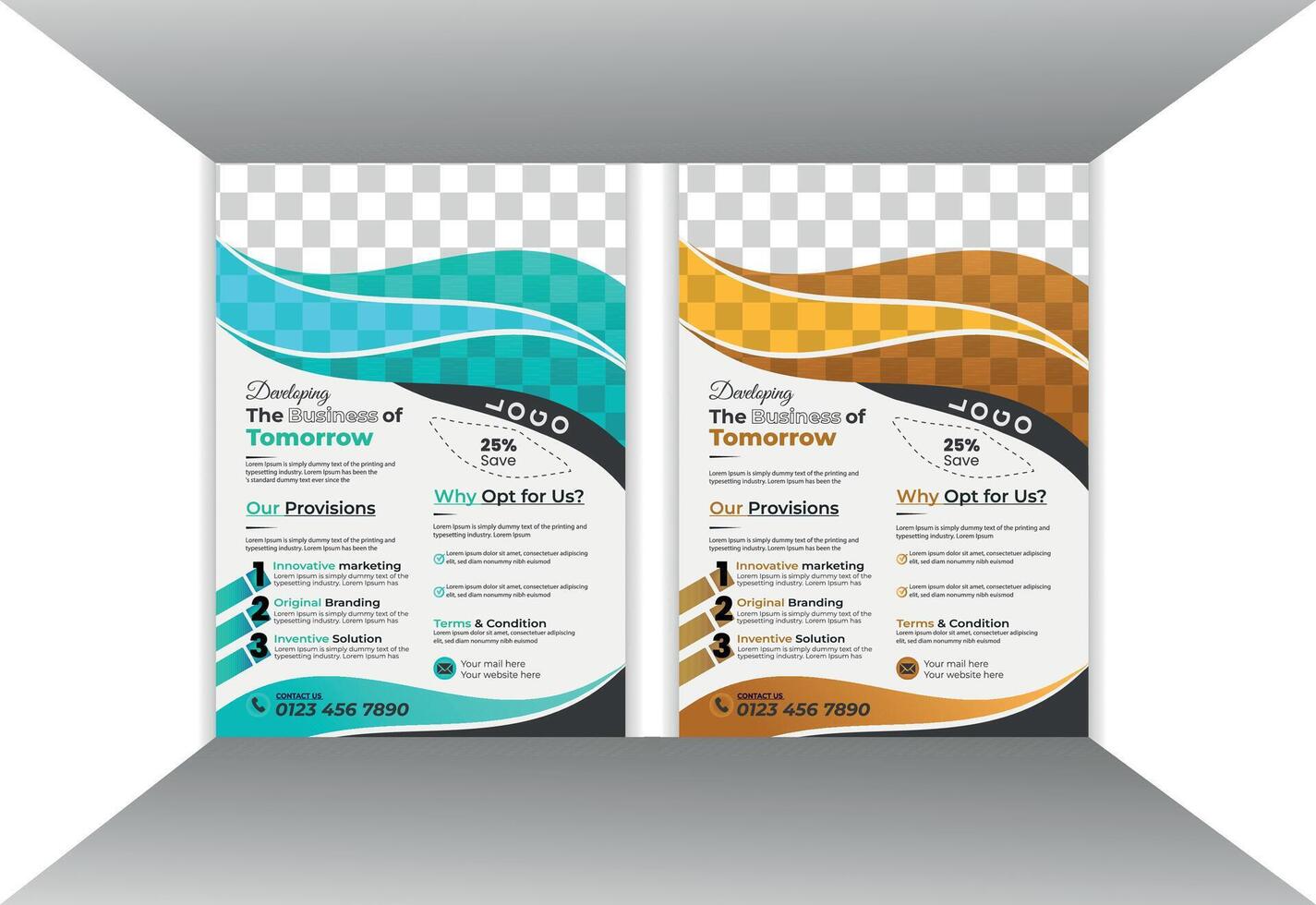 Simple Creative Corporate flyer design template For business identity and advertising vector